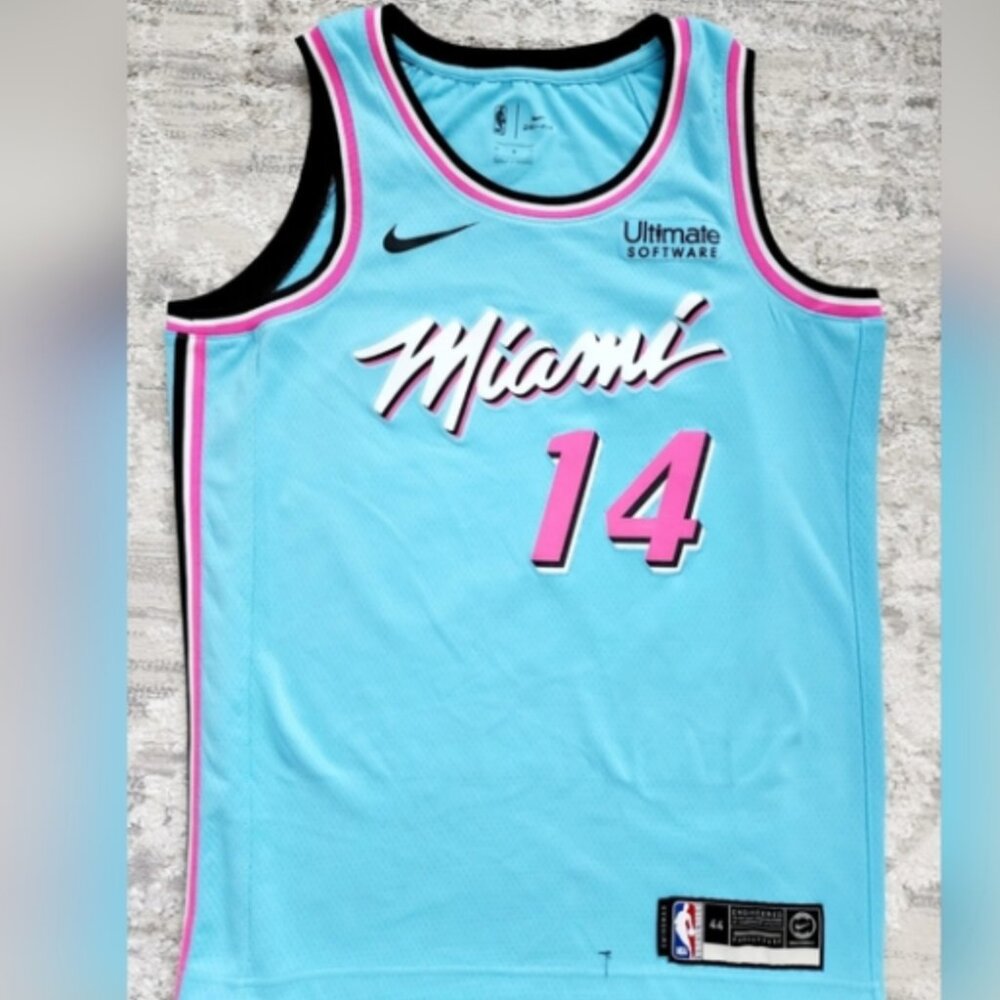 Miami Heat Tyler Herro Vice City Blue Pink Jersey